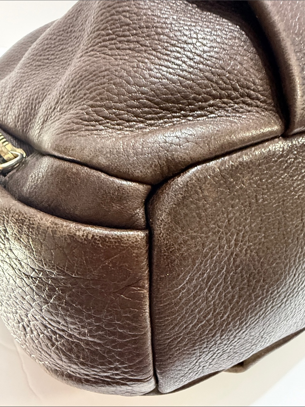 Furla Brown Pebbled Leather Hobo Shoulder Bag - Picture 8 of 15